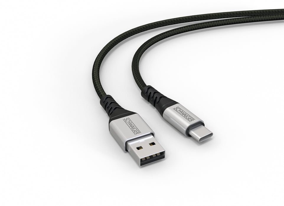 Schwaiger USB-C auf USB-A Kabel extrem reißfest 1,2 m Blitzangebot
