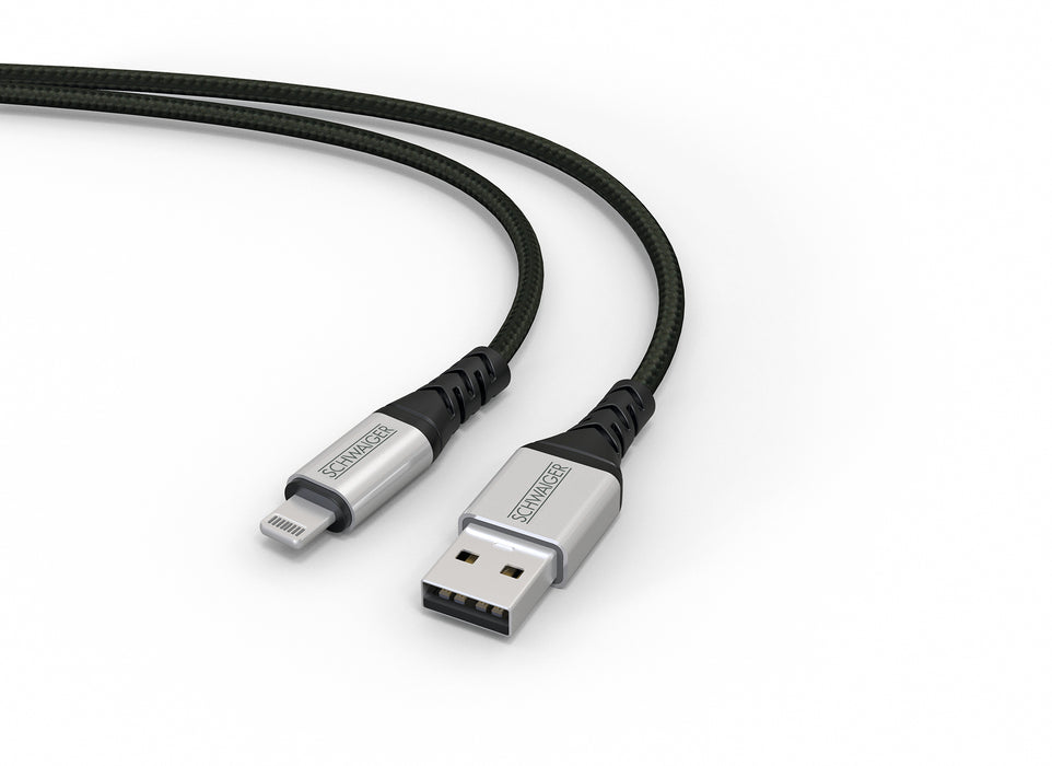Schwaiger Lightning auf USB-A Kabel extrem reißfest 1,2 m JETZT KAUFEN