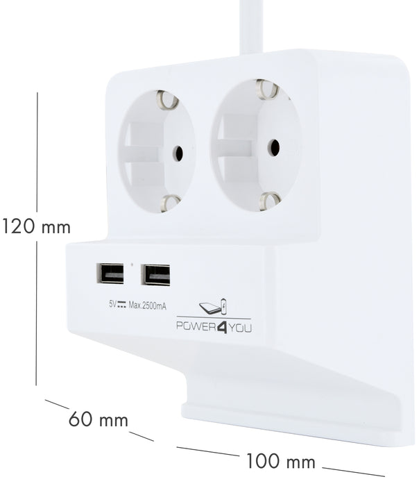 Schwaiger Smartphone-Halter mit 2x Steckdose + 2x USB 2.0 A Bis zu 65% Rabatt