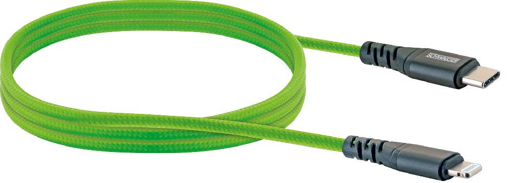 Schwaiger Lightning auf USB-C Kabel grün/rot/blau 1,2 m Bis zu 55% Rabatt