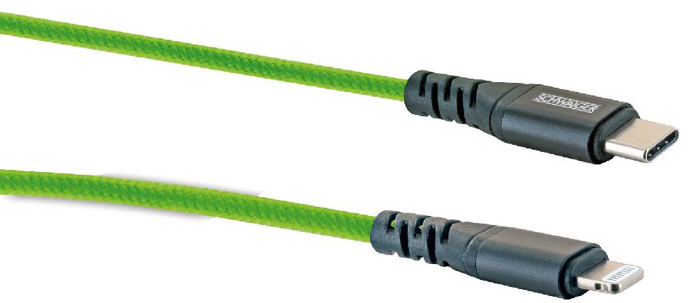 Schwaiger Lightning auf USB-C Kabel grün/rot/blau 1,2 m Bis zu 55% Rabatt