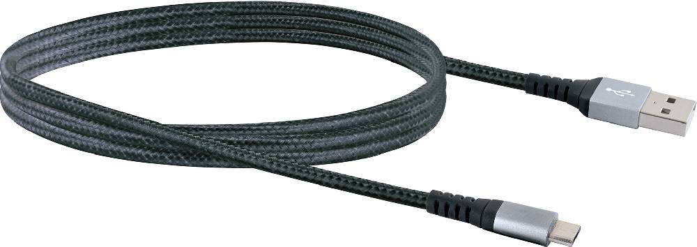 Schwaiger Micro-USB auf USB-A Kabel extrem reißfest 1,2 m Auslauf