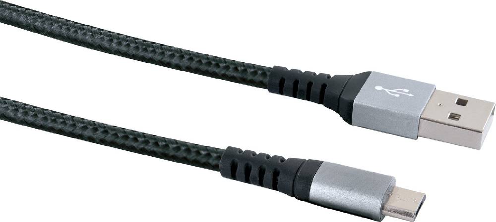 Schwaiger Micro-USB auf USB-A Kabel extrem reißfest 1,2 m Auslauf