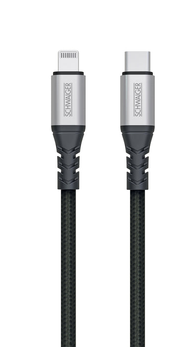 Schwaiger USB-C auf USB-C/Lightning Kabel extrem reißfest 1,2 m Begrenztes Angebot