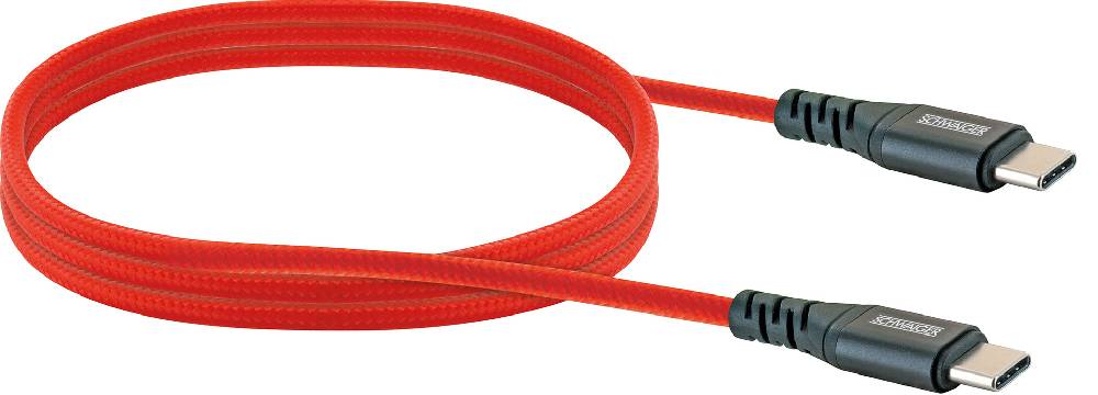Schwaiger USB-C auf USB-C Kabel rot/grün/blau 1,2 m Online Shopping