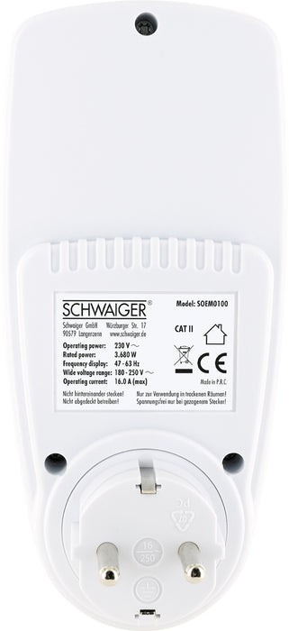 Schwaiger Energiekosten-/ Einspeisemessgerät mit beleuchtetem Display Zeitlich begrenztes Angebot