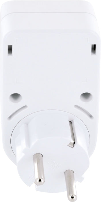 Schwaiger Steckdosenadapter mit 2 USB-A Slots 360° drehbar Riesige Ersparnisse