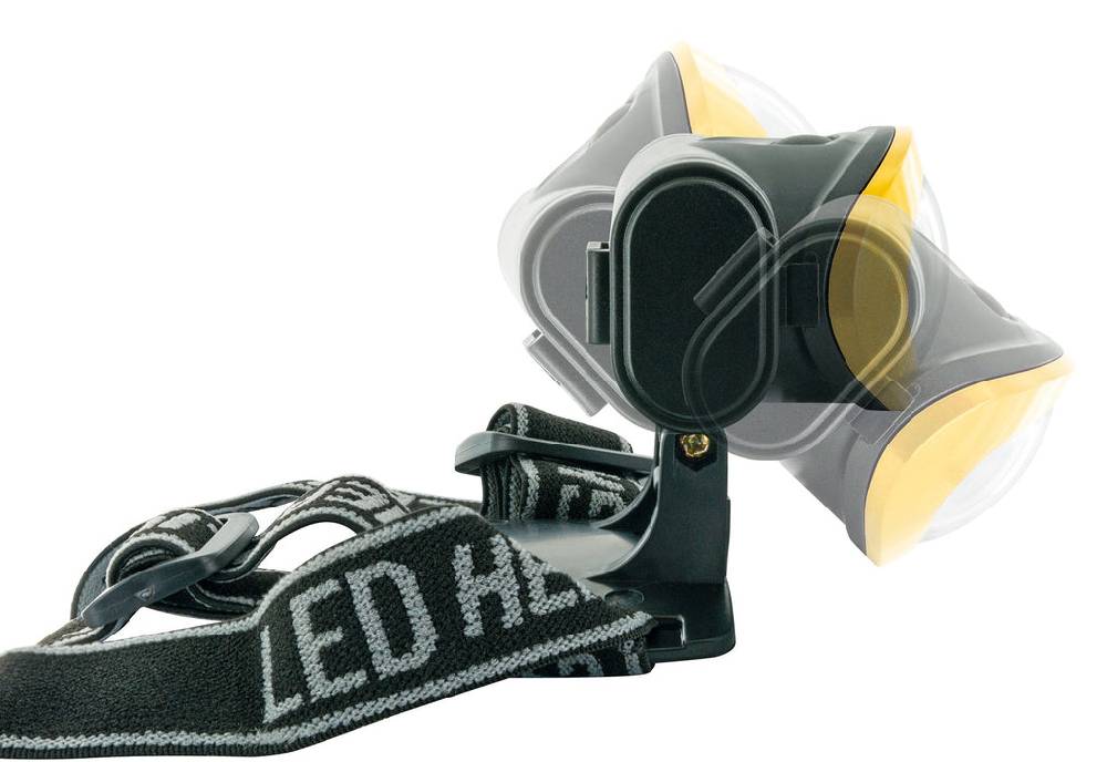 Schwaiger Stirnlampe mit Kopfband & 3 Betriebsmodi Gelb Begrenzte Freigabe