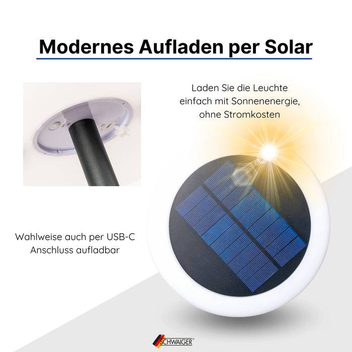 Schwaiger Solar-Stehleuchte mit Lautsprecher 1,5 m RGB Letzter Tag