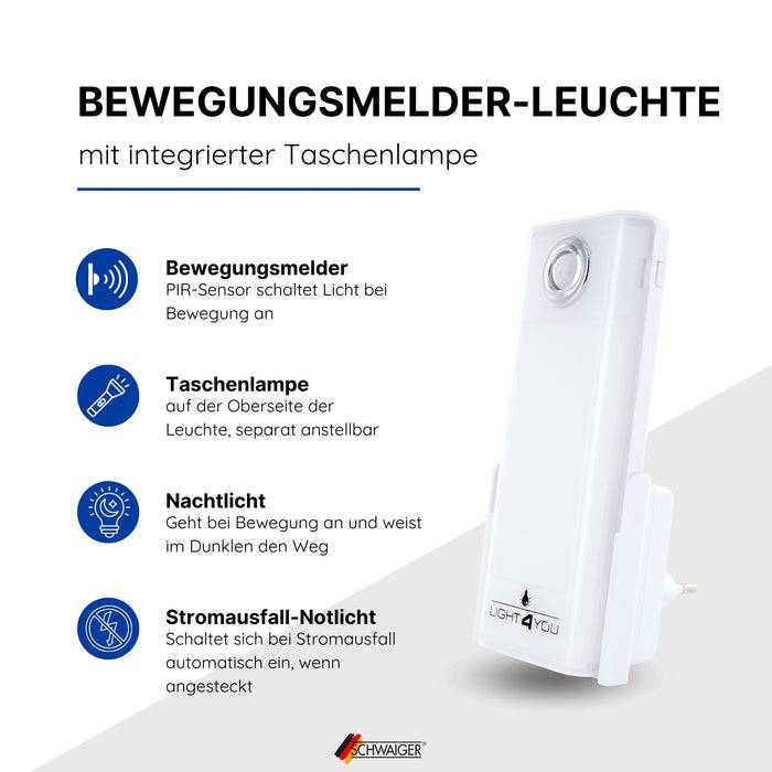 Schwaiger Bewegungssensor Leuchte mit abnehmbaren Licht Bis zu 65% Rabatt