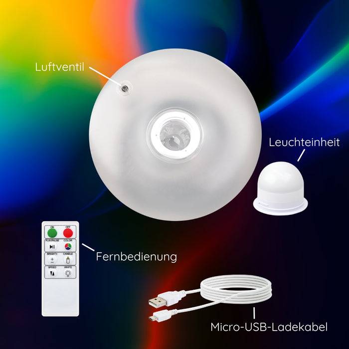 Schwaiger Sitzhocker aufblasbar mit Leuchteinheit Sonderangebot der Fabrik