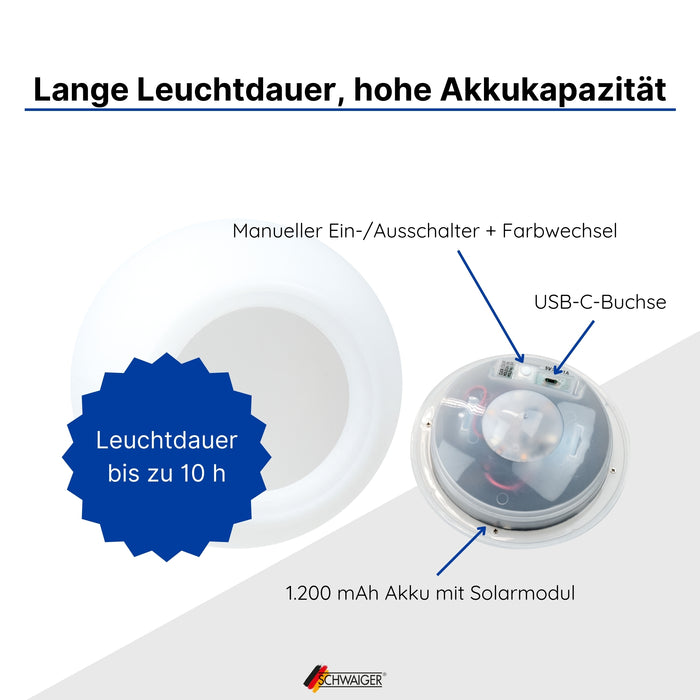 Schwaiger Solar-Hängeleuchte mit Nylonkordel Bis zu 55% Rabatt