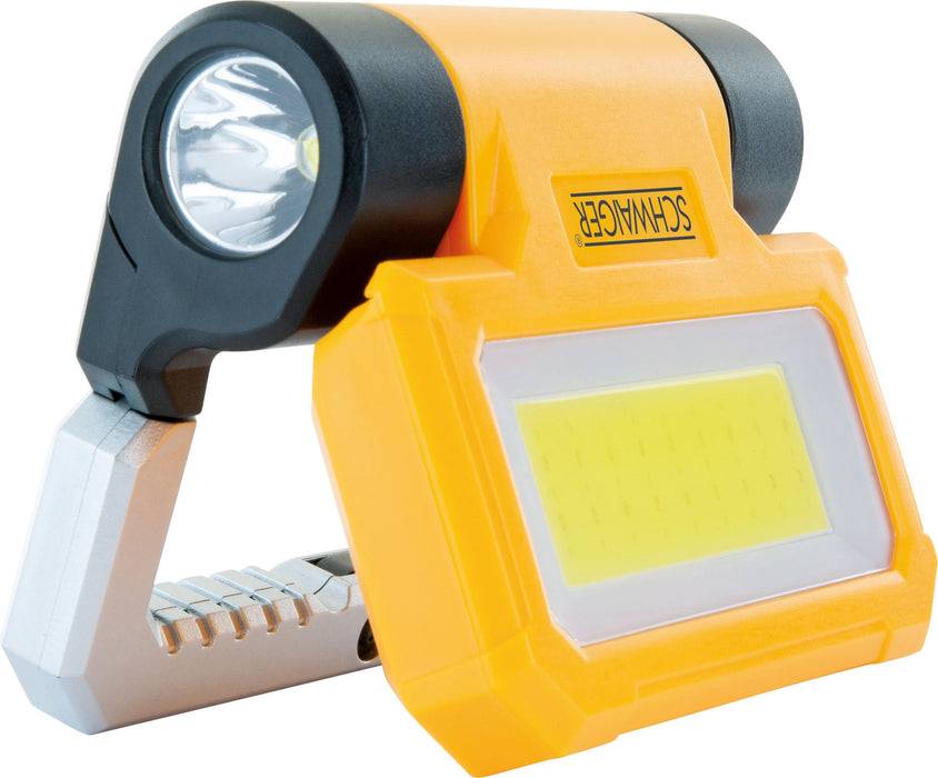 Schwaiger Arbeitsleuchte mit COB-LED Strahler und Taschenlampe Fabrikladen