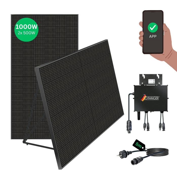 Schwaiger Solaranlage 2er Set Full Black 1000Wp Black Friday Preise
