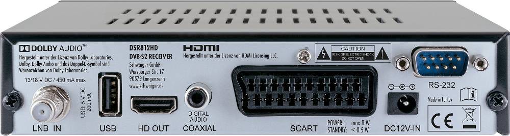 Schwaiger SAT-Receiver digital FULL HD FTA vorprogrammiert Online Shopping