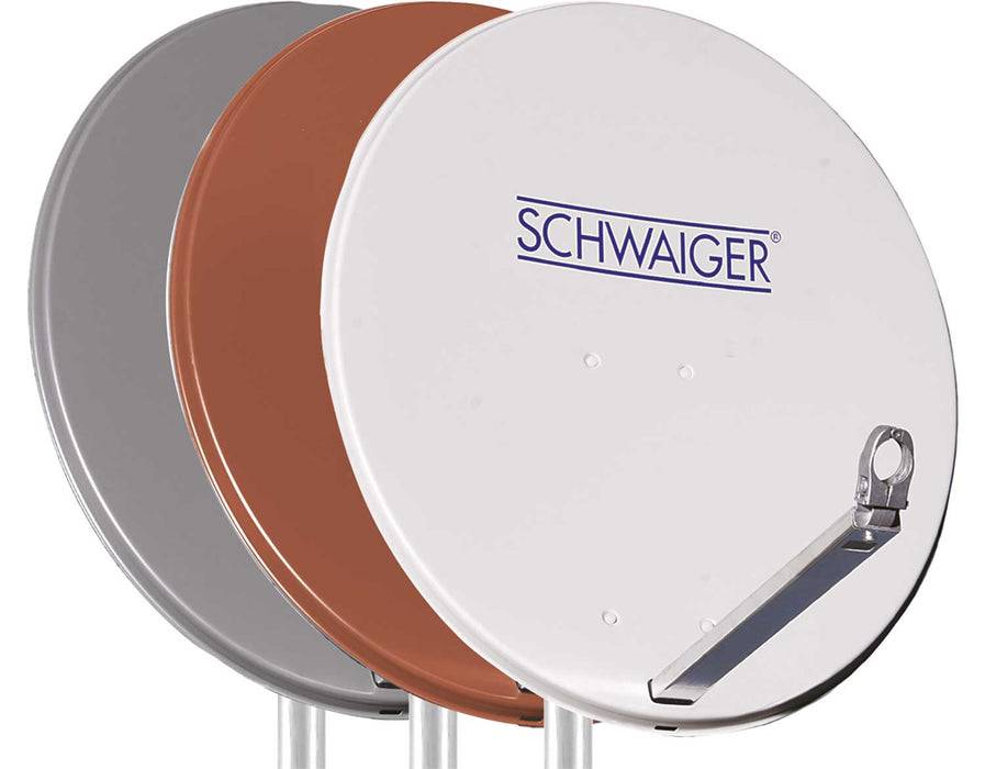 Schwaiger Satellitenschüssel Aluminium Weiß/Rot/Anthrazit 75 cm Saisonschlussverkauf