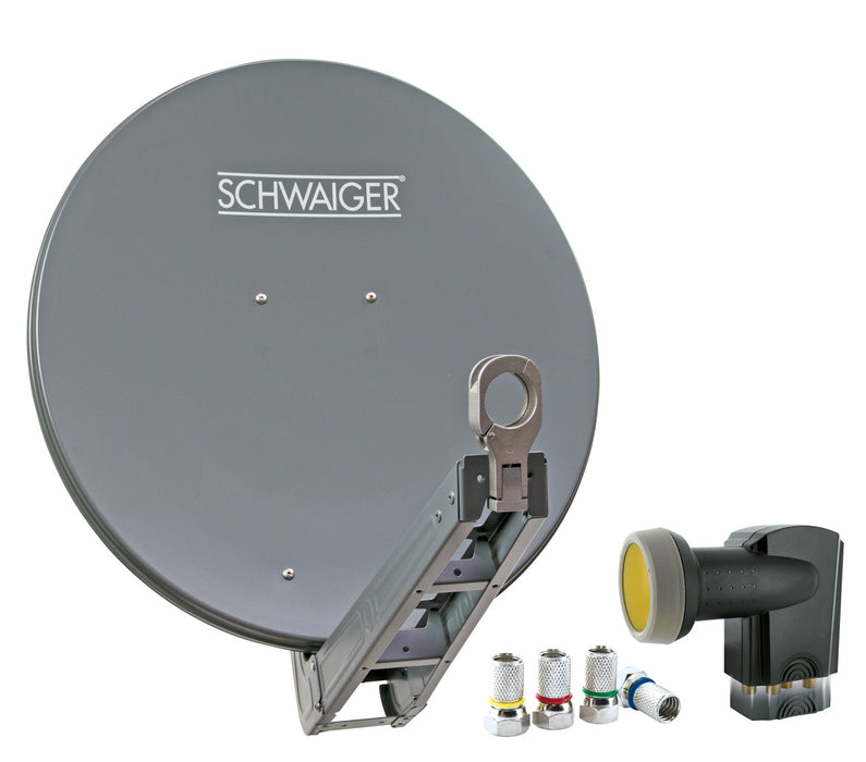 Schwaiger Satellitenanlage Set Anthrazit Aluminium 75 cm Black Friday
