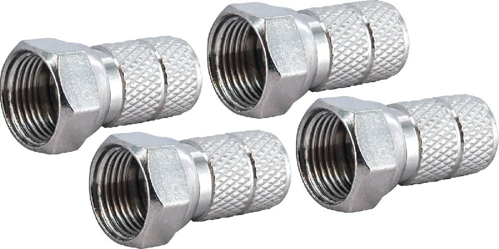 Schwaiger F-Aufdrehstecker 4er Set Ø 8,2 mm Valentinstagsangebot