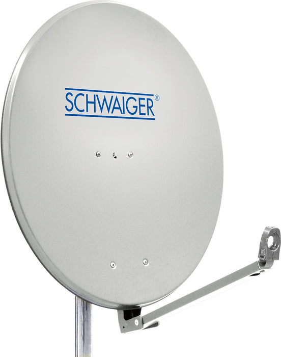Schwaiger Satellitenanlage Set Weiß Aluminium 88 cm Zeitlich begrenztes Angebot