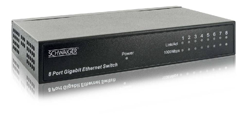 Schwaiger 8-Port Netzwerk Switch Super Sparpreis
