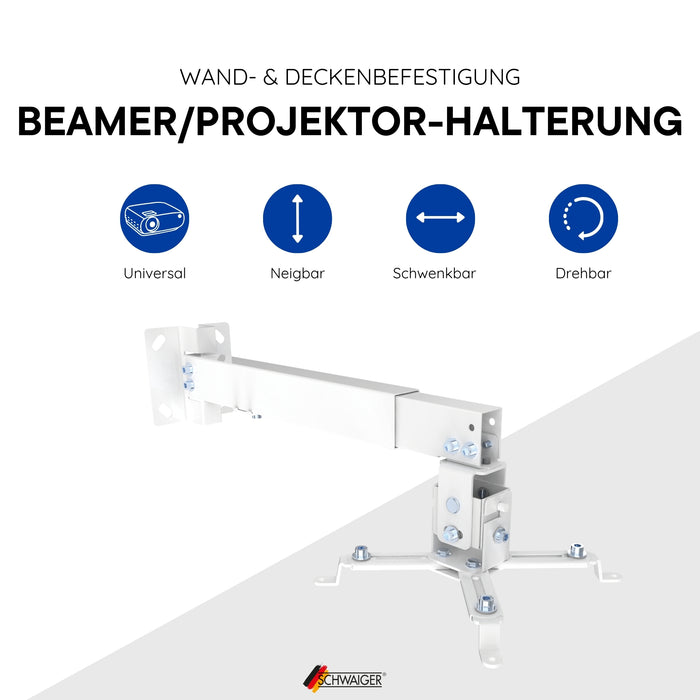 Schwaiger Beamer/Projektor-Halterung Universal Riesige Ersparnisse