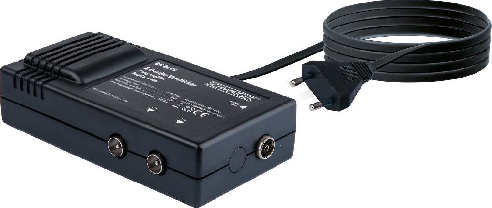Schwaiger Zweigeräteverstärker für Antennen- und Kabelanlagen 2x 18 dB Kostenlose Rückgabe