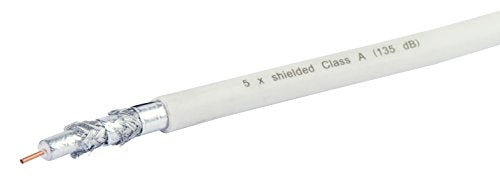 Schwaiger Koaxialkabel 50 m 135 dB mit 24 F-Steckern Neueste Stile