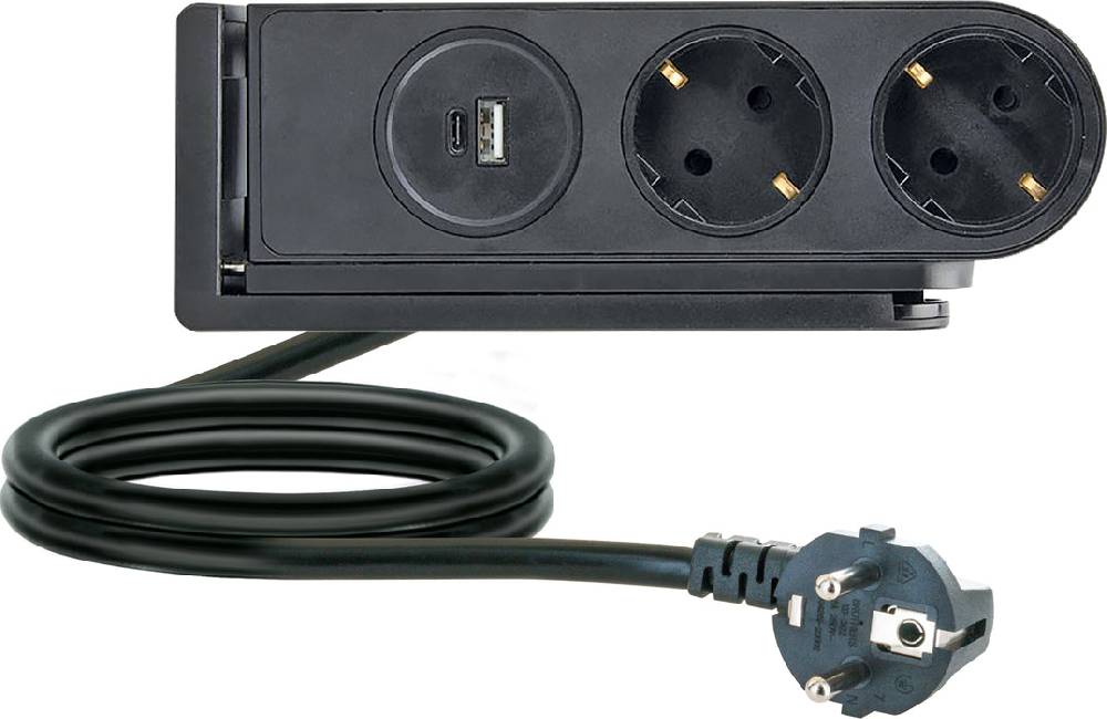 Schwaiger Tischsteckdose 2fach mit USB-C/A Anschluss Limitierter Zeitrabatt