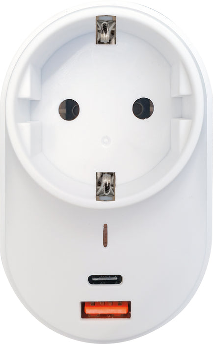 Schwaiger Steckdosenadapter mit USB-C + USB-A Slot 230V Versandkostenfrei