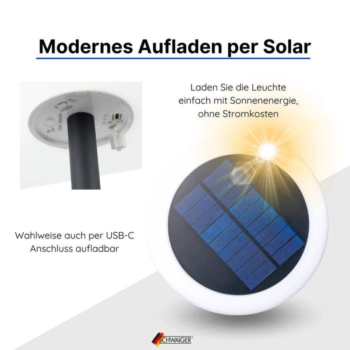 Schwaiger Solar-Stehleuchte 1,5 m RGB Vierteljährliche Förderung