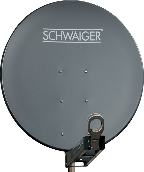 Schwaiger Satellitenschüssel Aluminium Weiß/Rot/Anthrazit 85 cm Rabatt