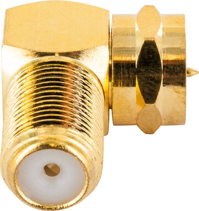 Schwaiger Winkeladapter F-Stecker auf F-Buchse gold Versandkostenfrei
