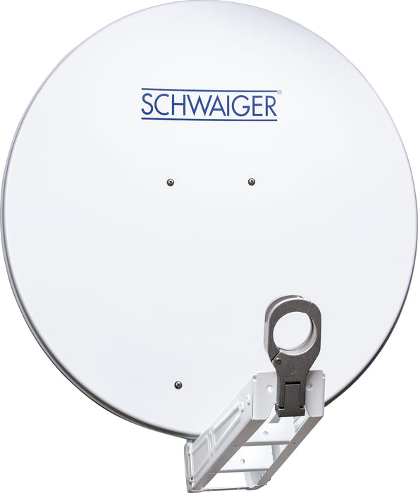 Schwaiger Satellitenanlage Set Weiß Aluminium 75 cm Großer Ausverkauf