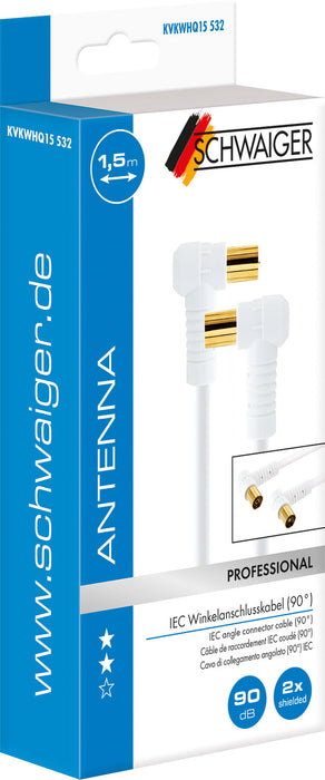 Schwaiger Antennenkabel mit Winkelstecker 1,5 - 3 m 90 dB Lagerräumung