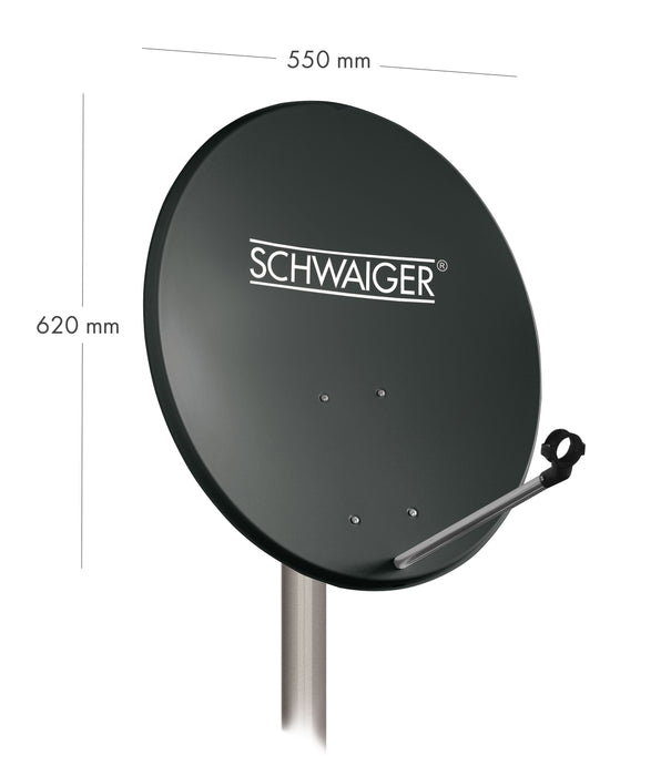 Schwaiger Satellitenanlage Set Anthrazit Stahl 55 cm Top Angebot