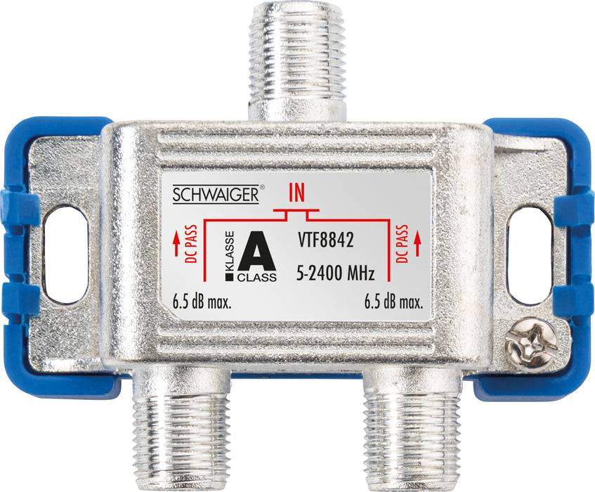 Schwaiger Verteiler 2-fach für SAT-, Antennen- und Kabelanlagen 5 dB Wochenangebot