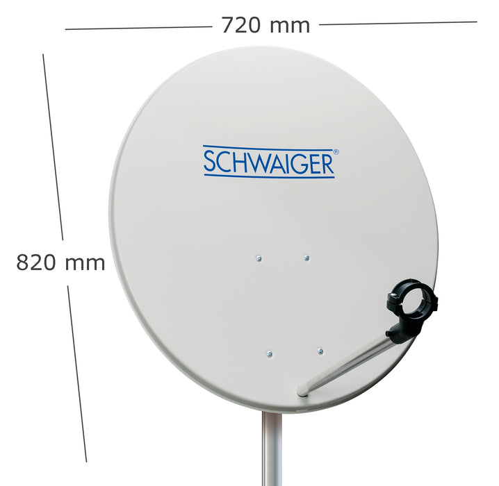 Schwaiger Satellitenschüssel Stahl Weiß 72 cm Kostenloser Versand