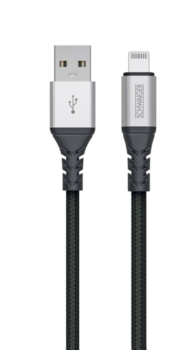 Schwaiger Lightning auf USB-A Kabel extrem reißfest 1,2 m Jubiläumsangebot