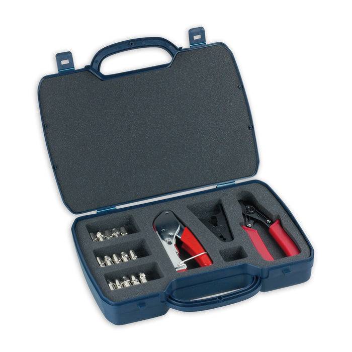 Schwaiger Montageset mit 15x F-Verpressstecker im Koffer Letzter Tag