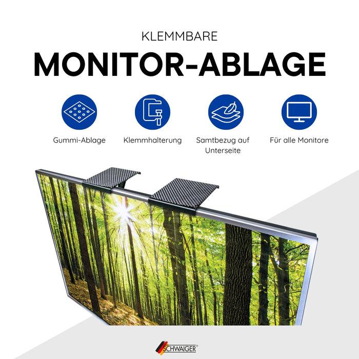 Schwaiger TV/Monitor-Ablage Set 15 cm Kauf eins, bekomm eins gratis