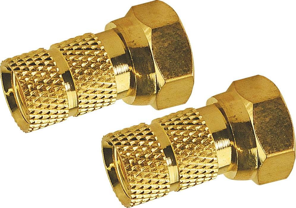 Schwaiger F-Aufdrehstecker 1/2 Stk. Ø 6,5 mm gold JETZT KAUFEN