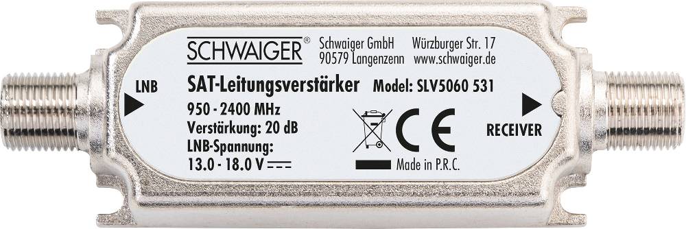 Schwaiger SAT-Leitungsverstärker 20dB Letzter Tag