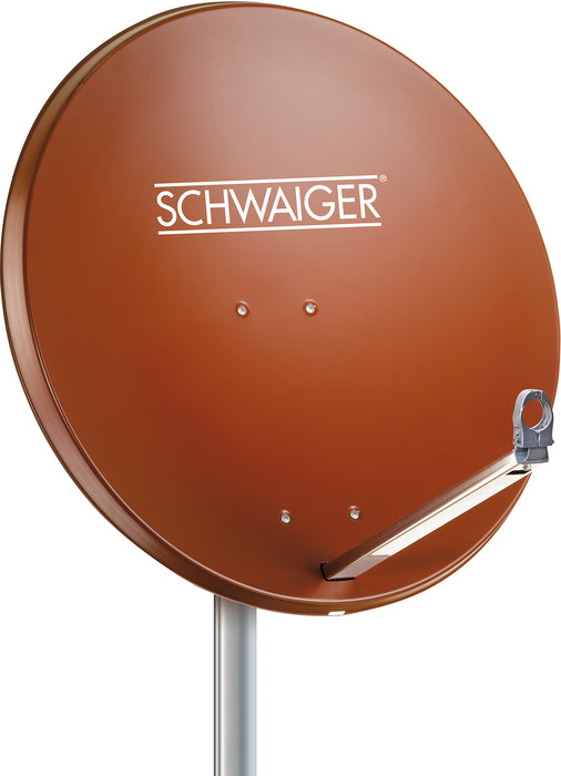 Schwaiger Satellitenanlage Set Ziegelrot Aluminium 80 cm Vierteljährliche Förderung