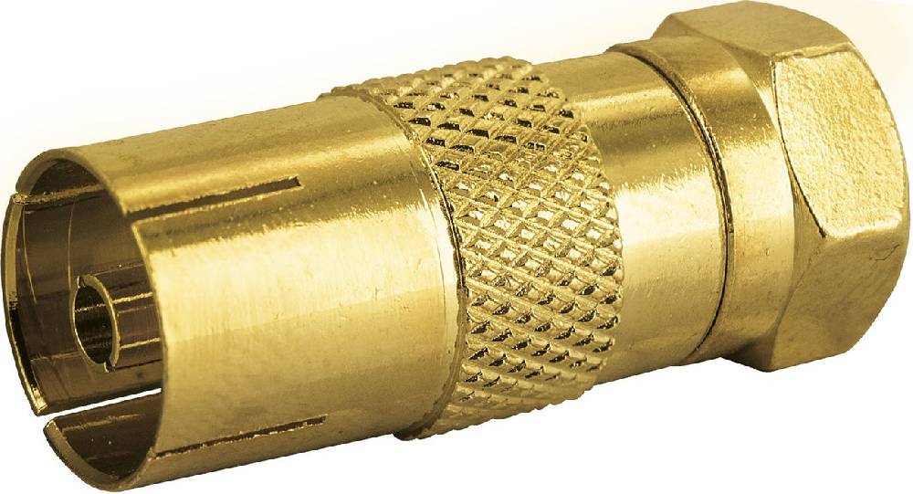 Schwaiger Adapter F-Stecker auf IEC-Buchse gold Nur noch ein Tag übrig