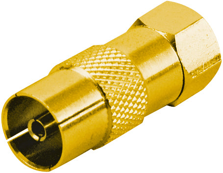 Schwaiger Adapter F-Stecker auf IEC-Buchse gold Nur noch ein Tag übrig