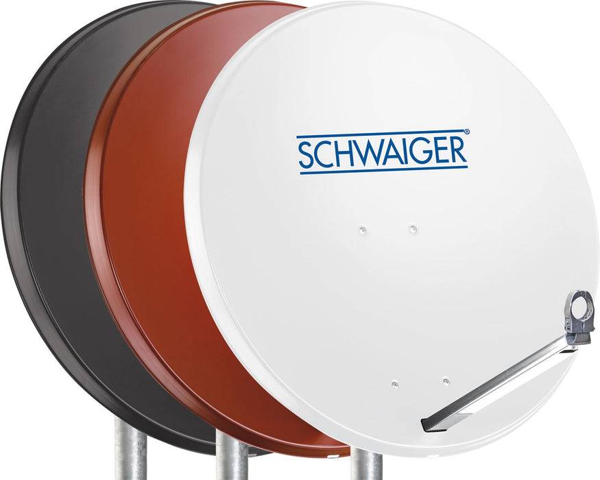 Schwaiger Satellitenschüssel Aluminium Weiß/Rot/Anthrazit 75 cm