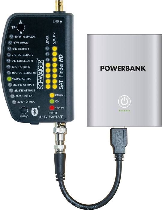 Schwaiger SAT-Finder HD mit Powerbank