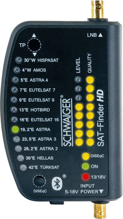 Schwaiger SAT-Finder HD mit Powerbank Outlet