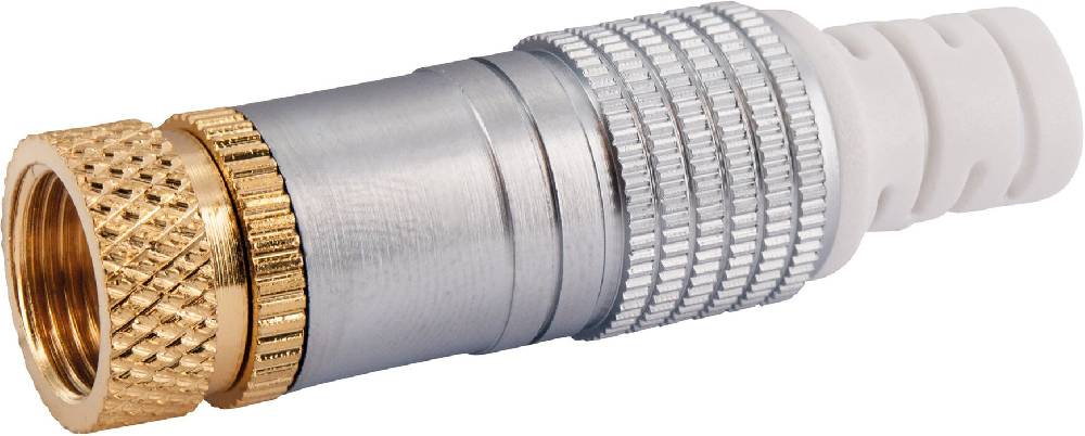 Schwaiger F-Aufdrehstecker 2er Set Ø 7 mm vergoldet im Angebot