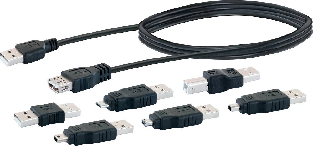 Schwaiger USB 2.0 Anschlussset (7-teilig)